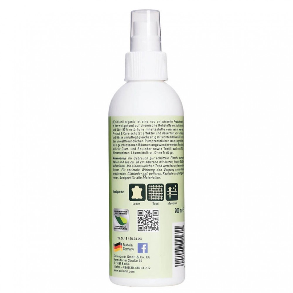 Collonil Protect & Care Organic Solution do impregnacji i pielęgnacji skórzanych kurtek Collonil Protect & Care Organic Solution do impregnacji i pielęgnacji skórzanych kurtek