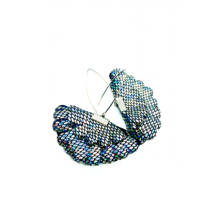 Kolczyki ręcznie robione z naturalnej skóry, wielokolorowe, metaliczne, boho, imprezowe – koło Kolczyki ręcznie robione z naturalnej skóry, wielokolorowe, metaliczne, boho, imprezowe – koło
