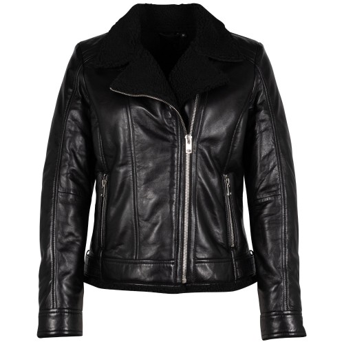 Kurtka skórzana damska 2.0 Mauritius Czarna 2MWEmila