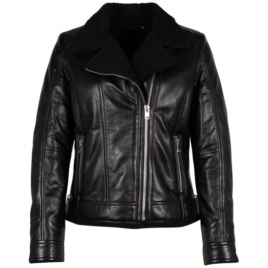 Kurtka skórzana damska 2.0 Mauritius Czarna 2MWEmila