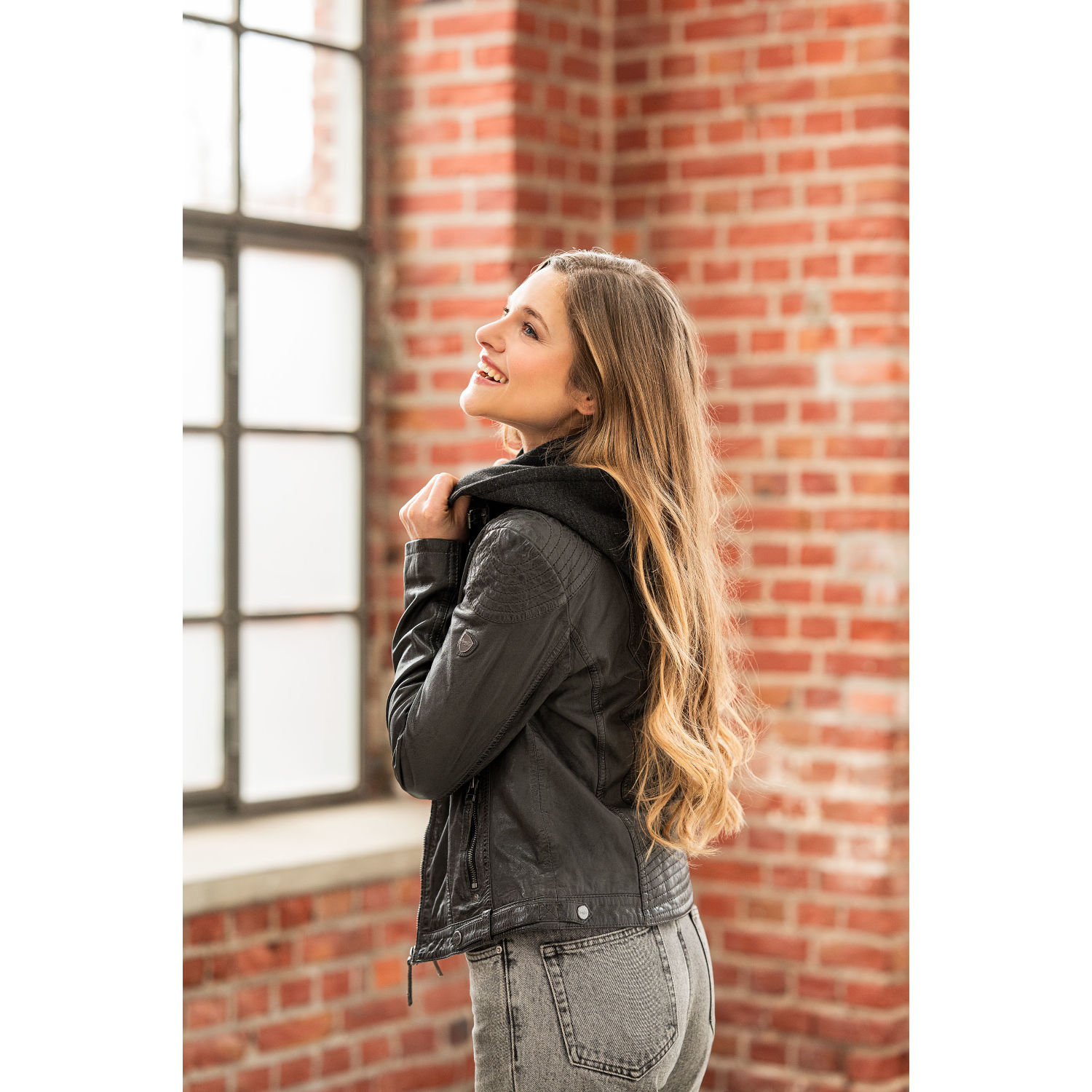 Kurtka skórzana damska Mauritius Antracyt Cacey – Kurtki skórzane