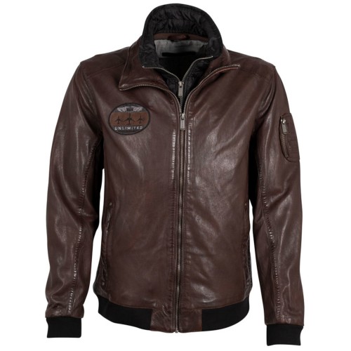 Męska skórzana kurtka Deercraft Kasztan DMCris