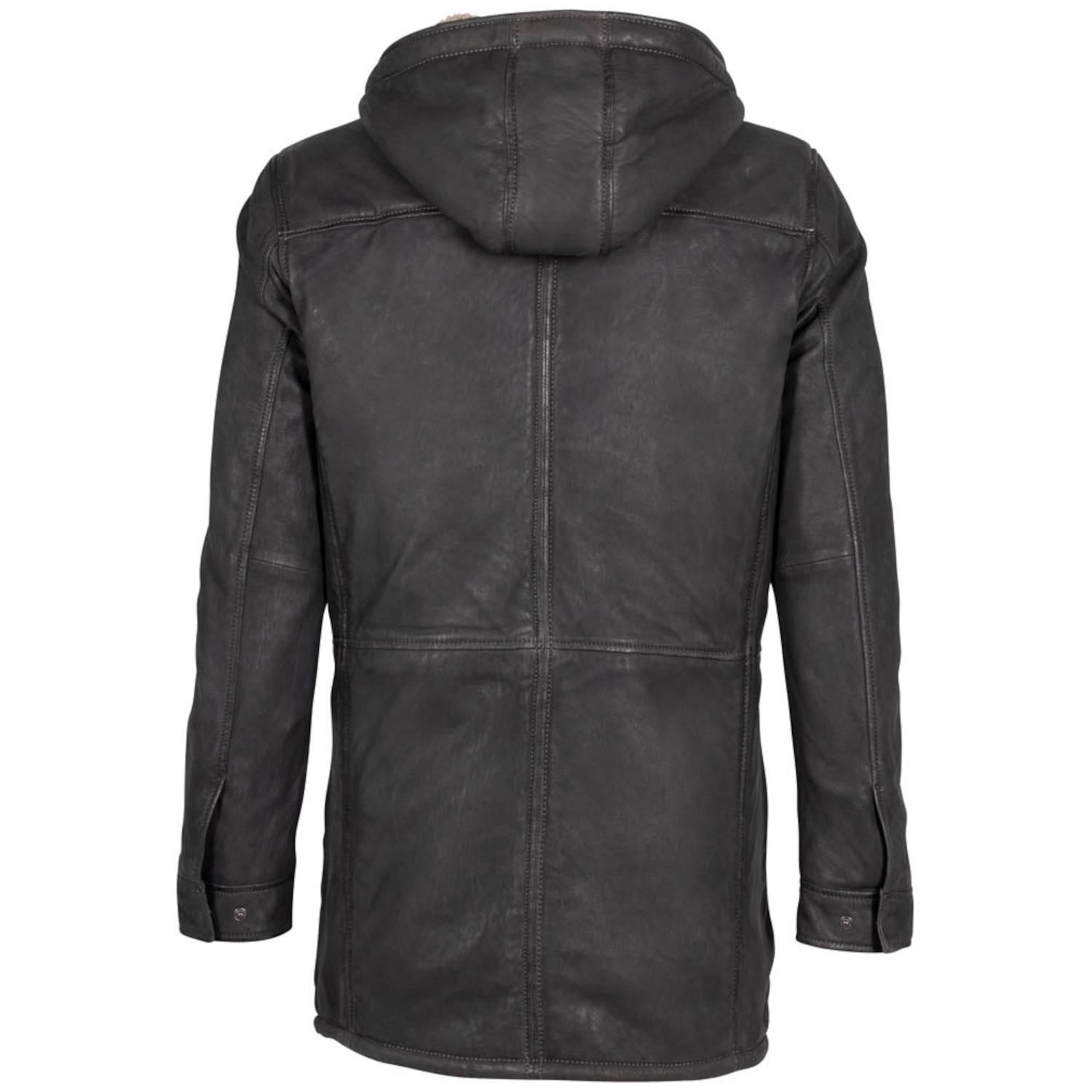 Długa skórzana kurtka męska Deercraft antracyt DMYorin – BLACK FRIDAY