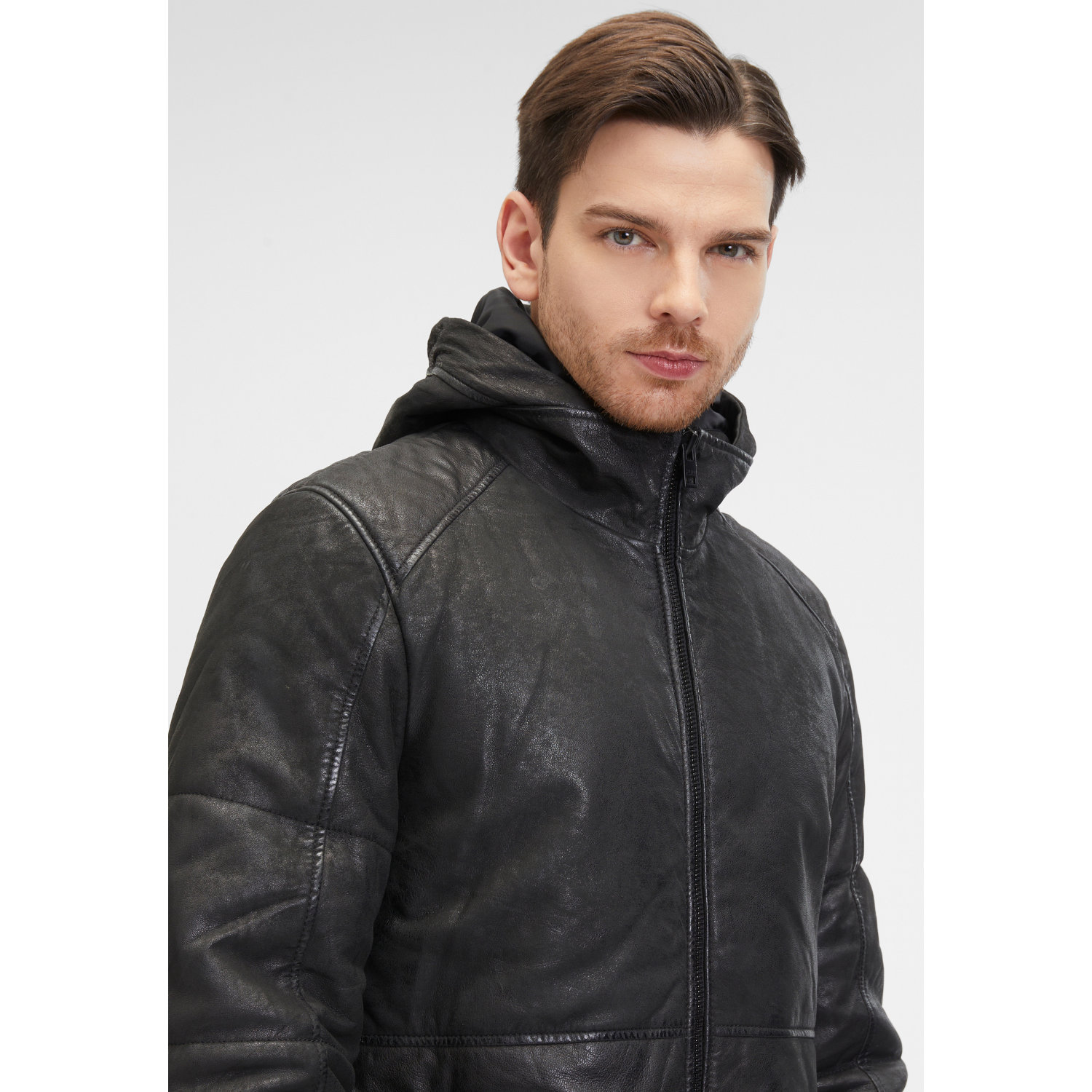 Męska skórzana kurtka 2.0 od Mauritius Czarna G2MAbito – BLACK FRIDAY