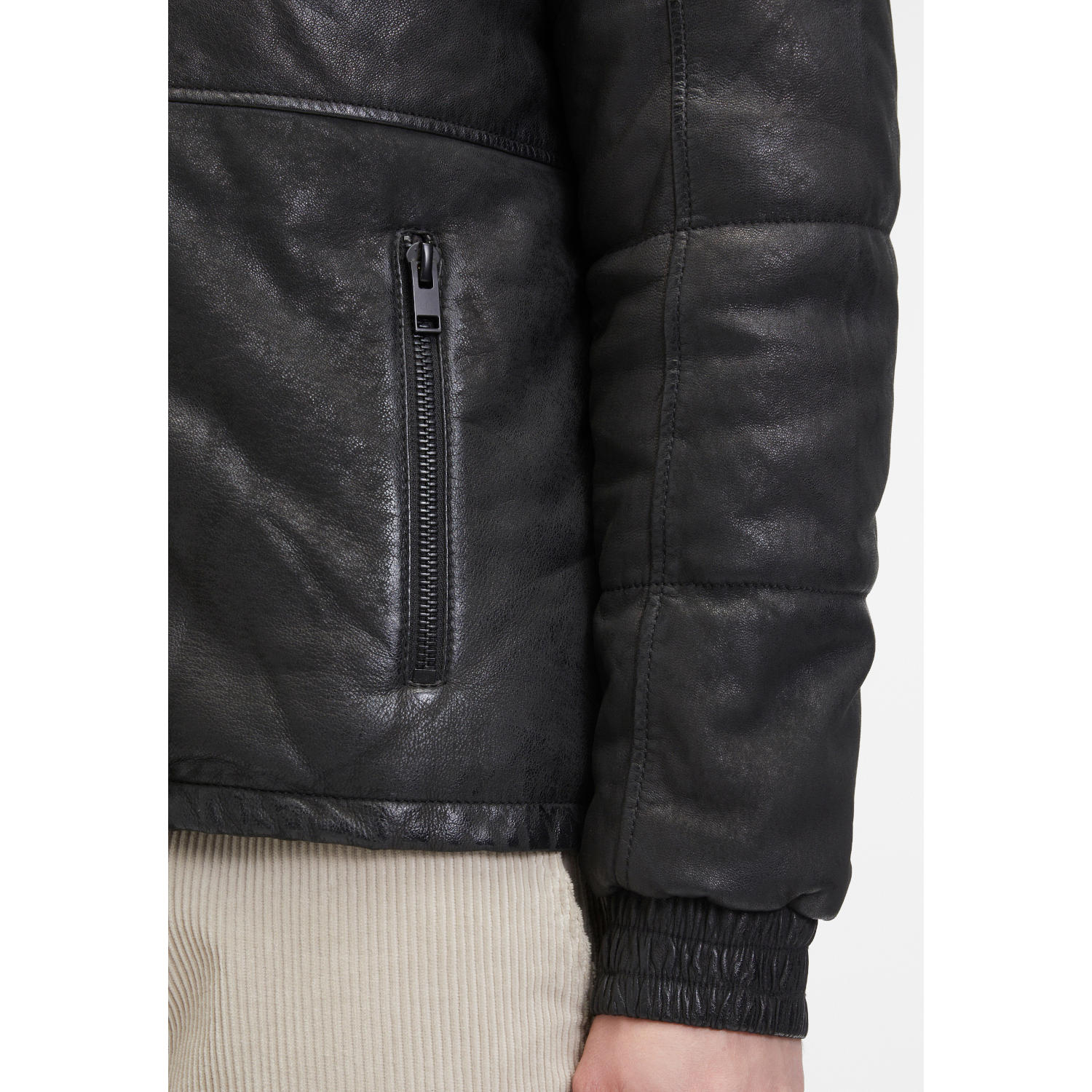 Męska skórzana kurtka 2.0 od Mauritius Czarna G2MAbito – BLACK FRIDAY
