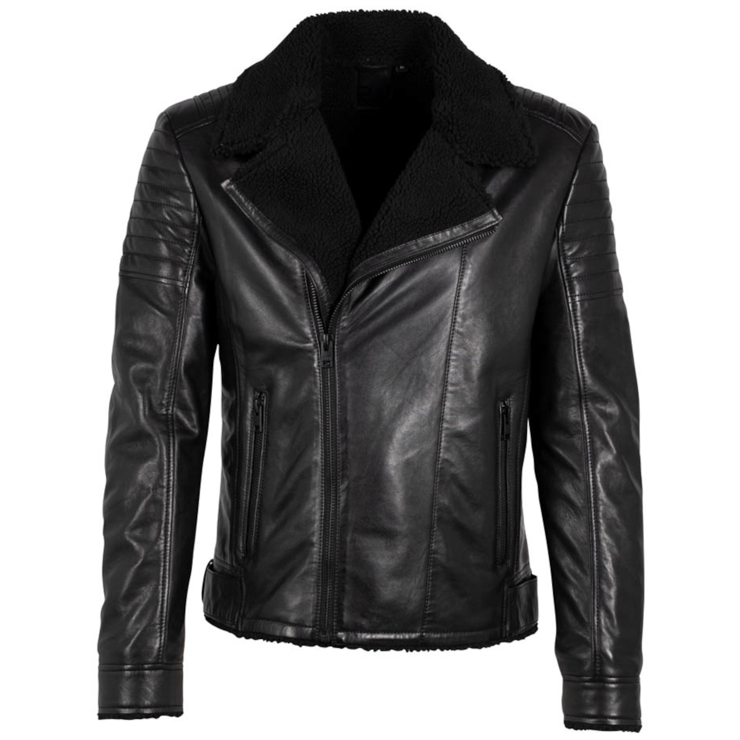 Męska skórzana kurtka 2.0 od Mauritius Czarna G2MIdor – BLACK FRIDAY