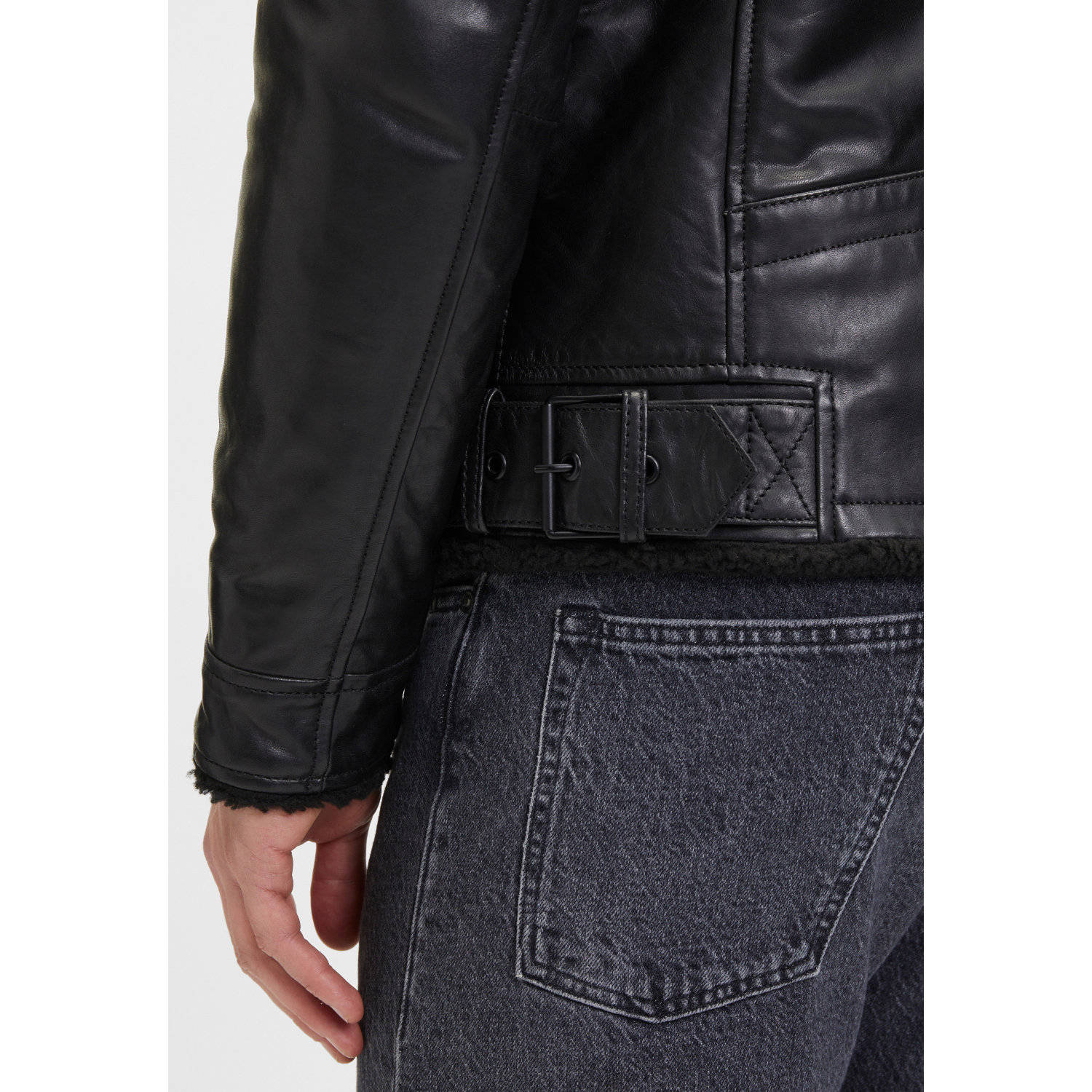 Męska skórzana kurtka 2.0 od Mauritius Czarna G2MIdor – BLACK FRIDAY