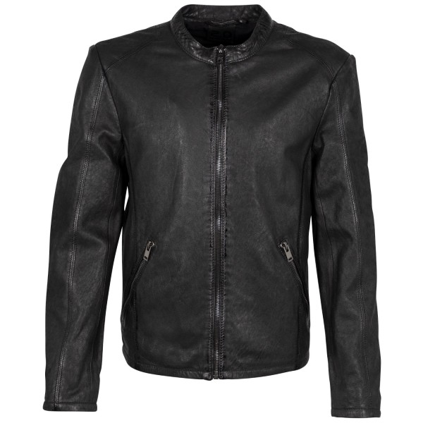 Męska skórzana kurtka 2.0 od Mauritius Czarna G2MIke