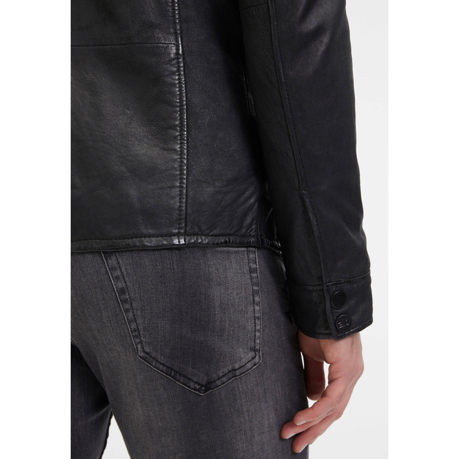 Męska skórzana koszula 2.0 od Mauritius Czarna G2MImon – BLACK FRIDAY