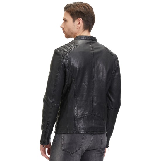 Męska skórzana kurtka 2.0 od Mauritius Czarna G2MMagnu