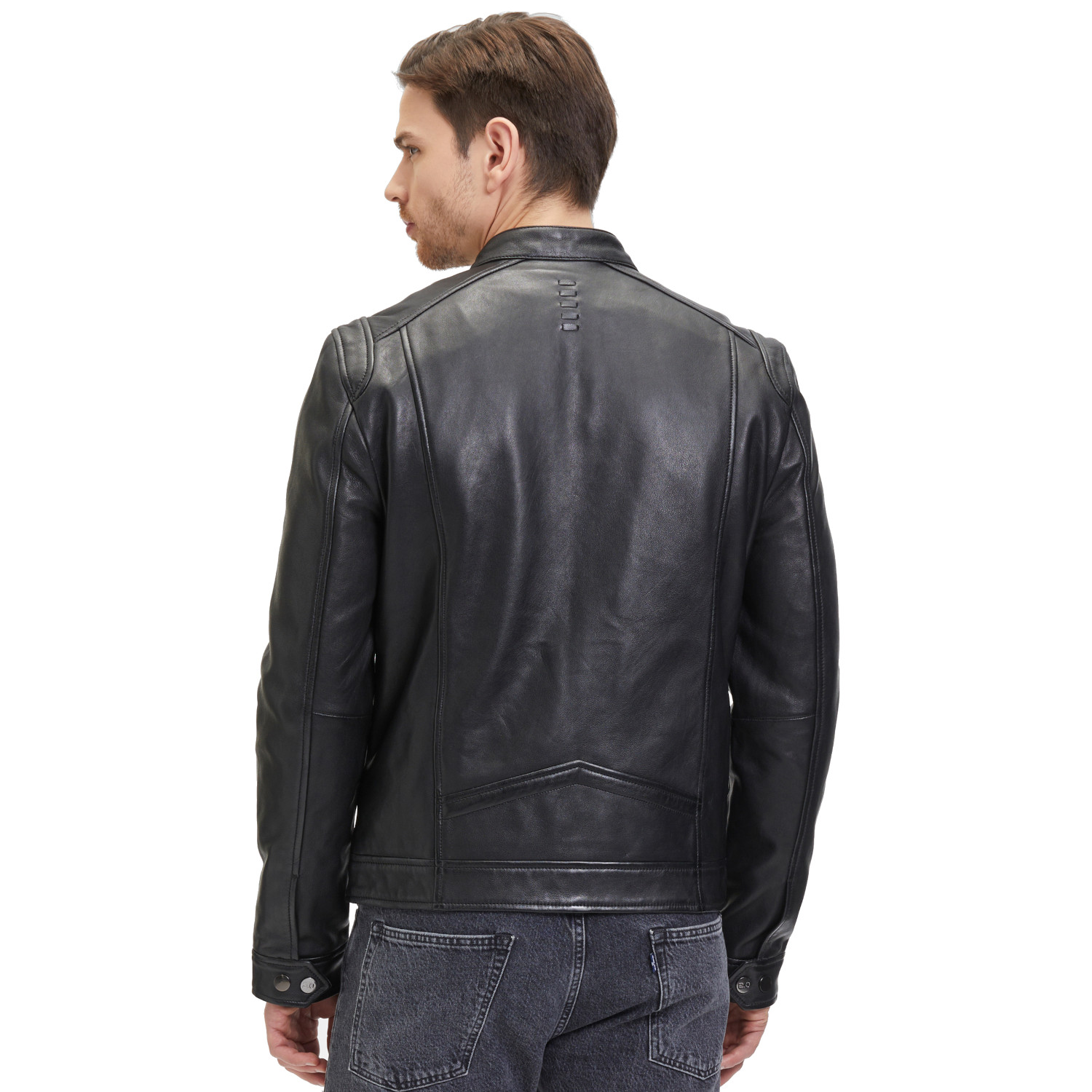 Męska skórzana kurtka 2.0 od Mauritius Czarna G2MOccer – BLACK FRIDAY