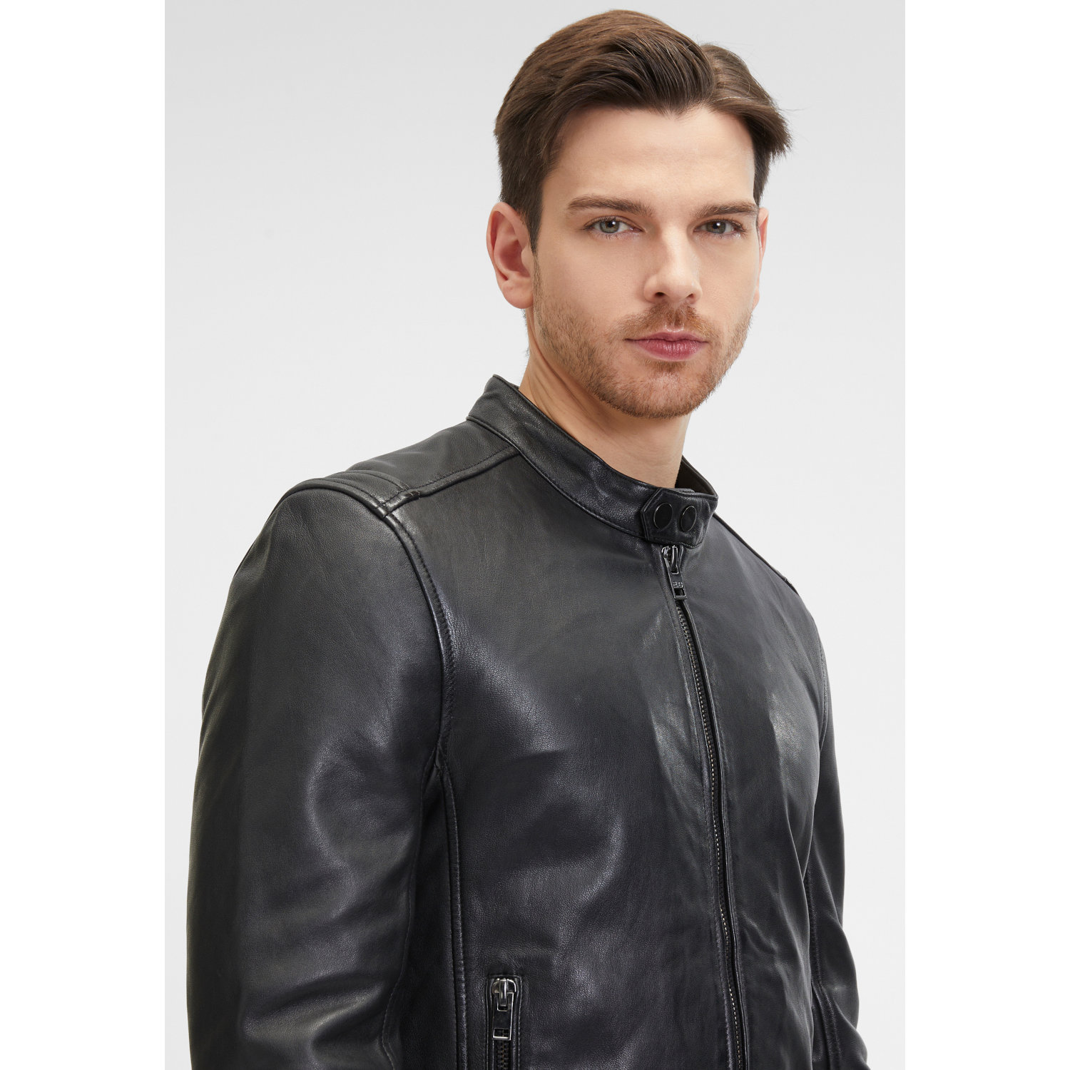 Męska skórzana kurtka 2.0 od Mauritius Czarna G2MOccer – BLACK FRIDAY