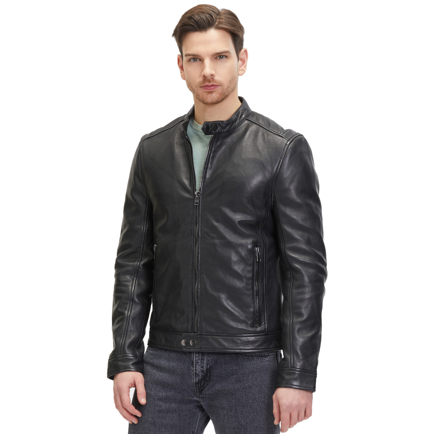 Męska skórzana kurtka 2.0 od Mauritius Czarna G2MOccer – BLACK FRIDAY