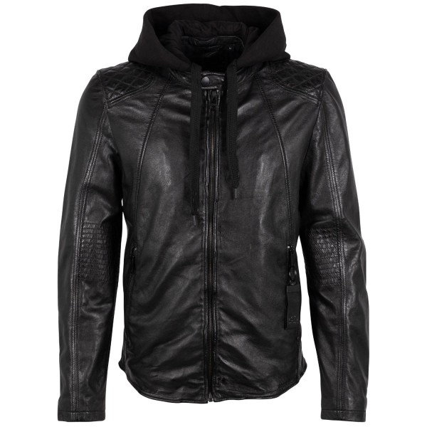 Męska skórzana kurtka 2.0 od Mauritius Czarna G2MRaj