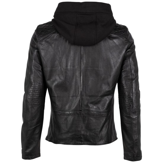 Męska skórzana kurtka 2.0 od Mauritius Czarna G2MRaj