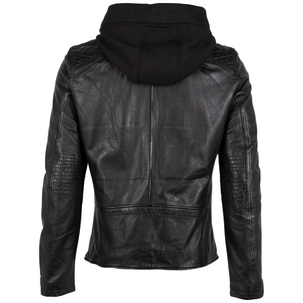 Męska skórzana kurtka 2.0 od Mauritius Czarna G2MRaj