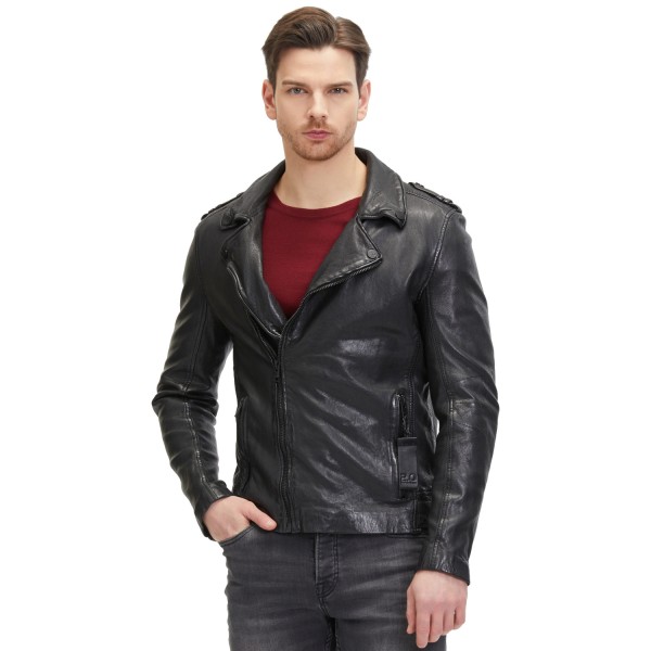 Męska skórzana kurtka 2.0 od Mauritius Czarna G2MRotys