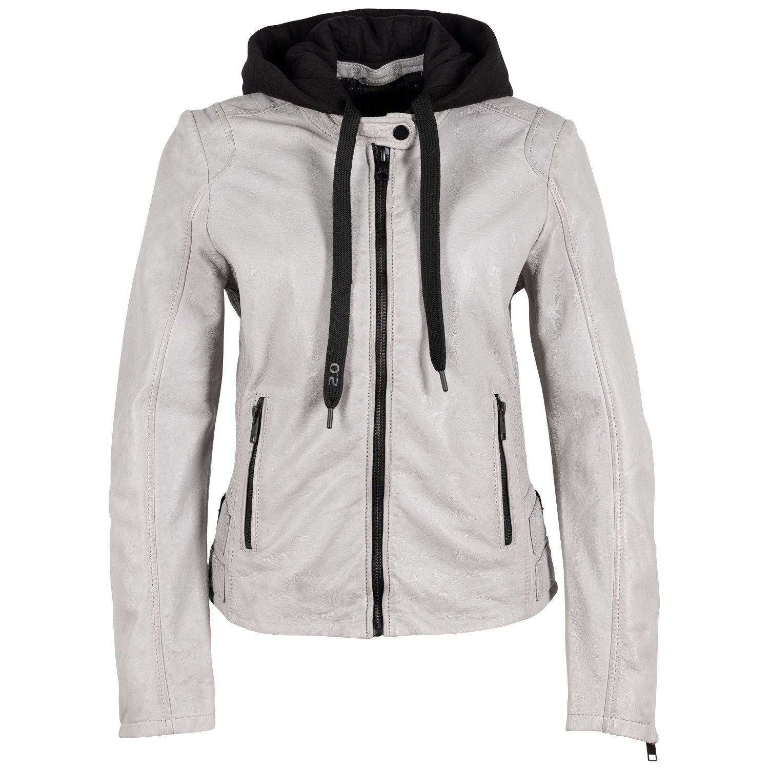 Kurtka skórzana damska 2.0 od Mauritius jasnoszara G2WAlya – BLACK FRIDAY