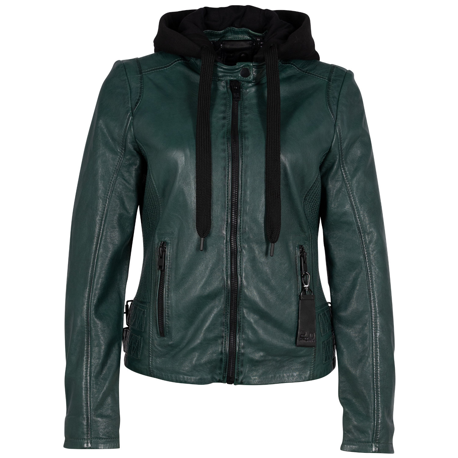 Kurtka skórzana damska 2.0 od Mauritius Ciemnozielona G2WAlya – BLACK FRIDAY