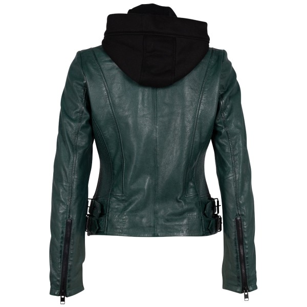 Kurtka skórzana damska 2.0 od Mauritius Ciemnozielona G2WAlya