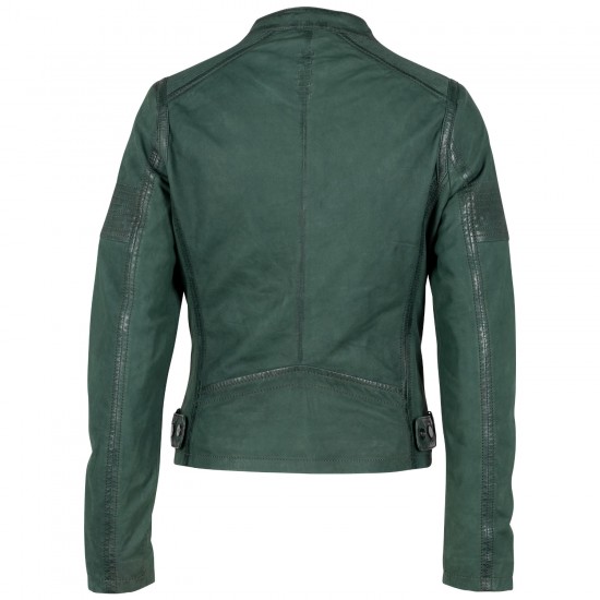 Kurtka skórzana damska 2.0 od Mauritius Ciemnozielona G2WElya