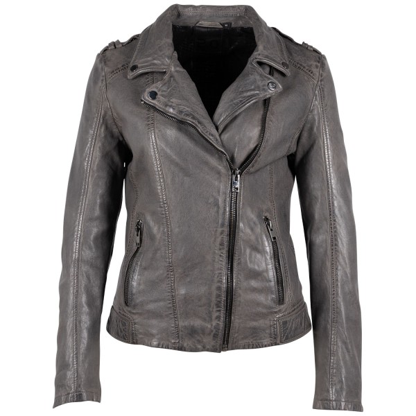 Kurtka skórzana damska 2.0 od Mauritius w kolorze szarym G2WKyra