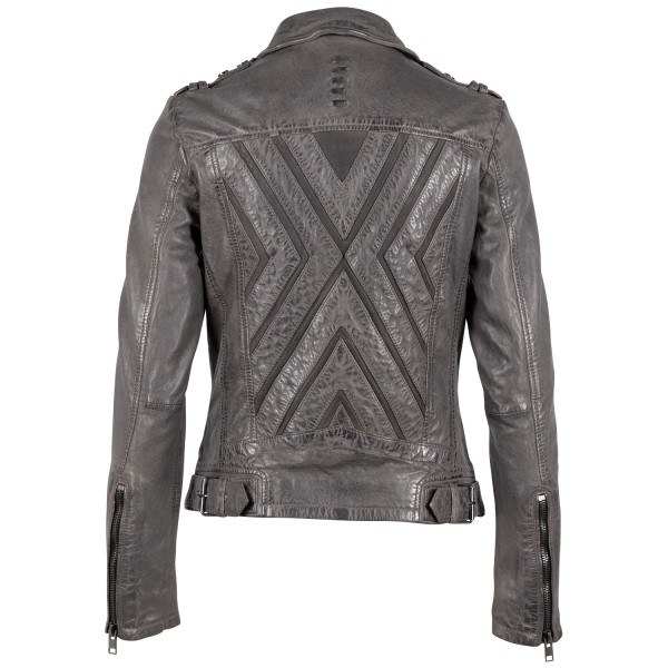 Kurtka skórzana damska 2.0 od Mauritius w kolorze szarym G2WKyra