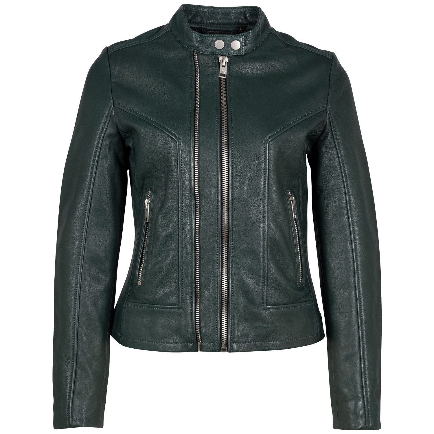 Kurtka skórzana damska 2.0 od Mauritius Ciemnozielona G2WWeda – BLACK FRIDAY