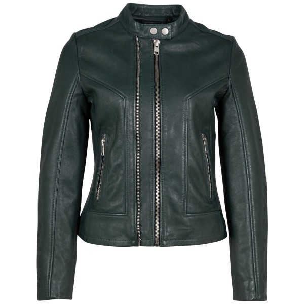 Kurtka skórzana damska 2.0 od Mauritius Ciemnozielona G2WWeda