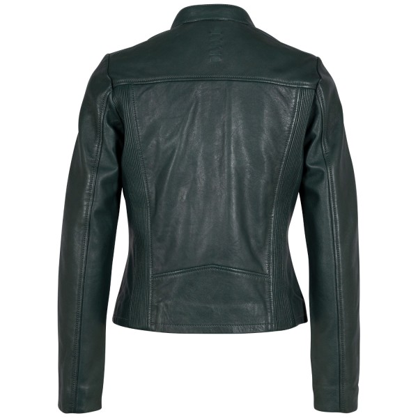 Kurtka skórzana damska 2.0 od Mauritius Ciemnozielona G2WWeda