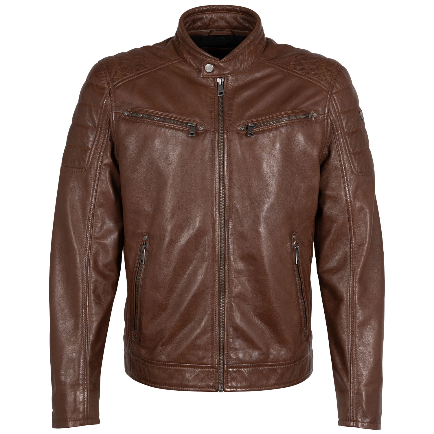 Męska skórzana kurtka Mauritius Cognac GBDerry – Kurtki skórzane