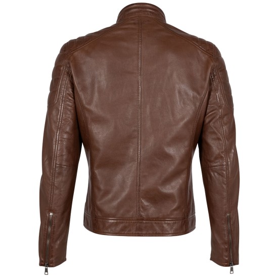 Męska skórzana kurtka Mauritius Cognac GBDerry