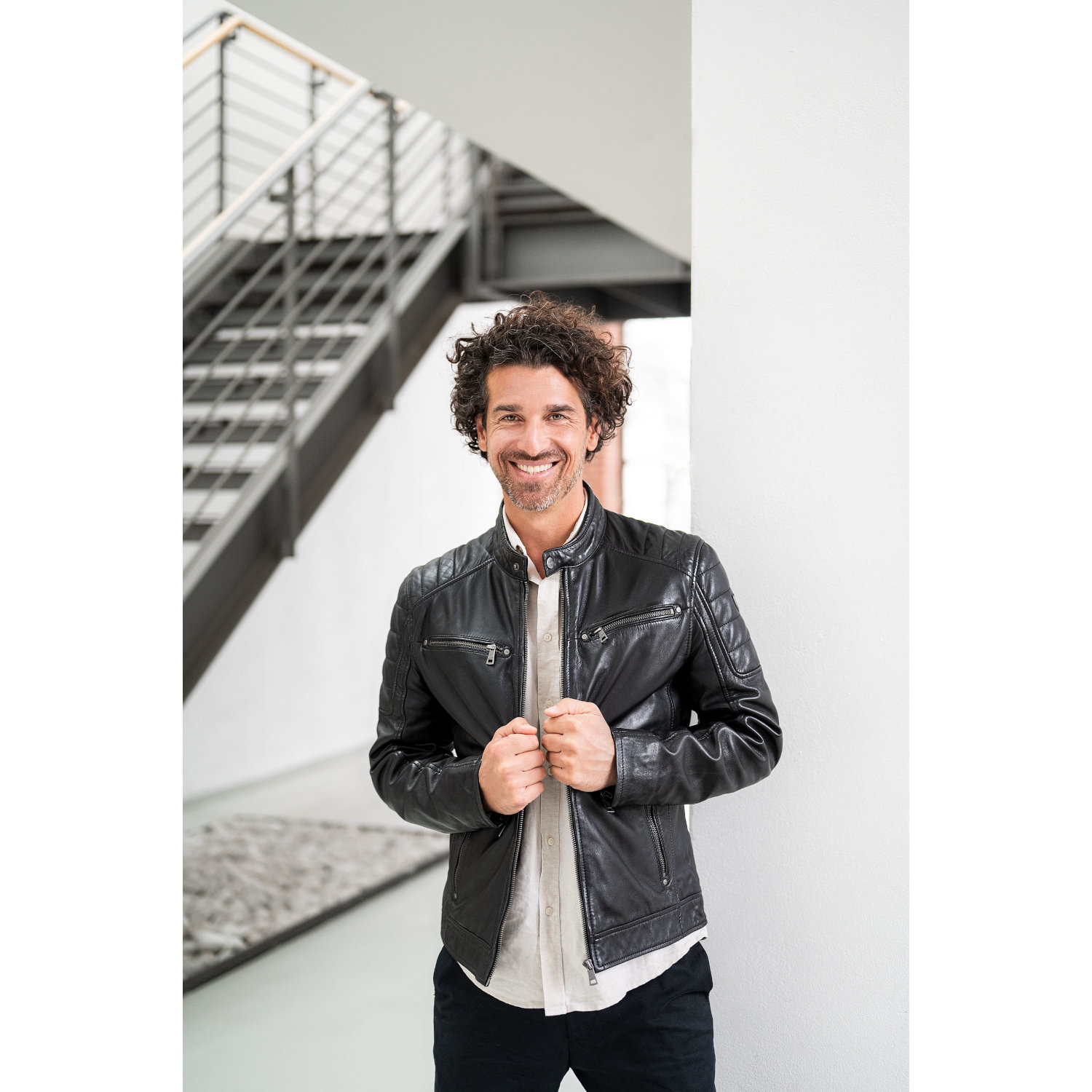 Męska skórzana kurtka Mauritius Czarna GBDerry – BLACK FRIDAY