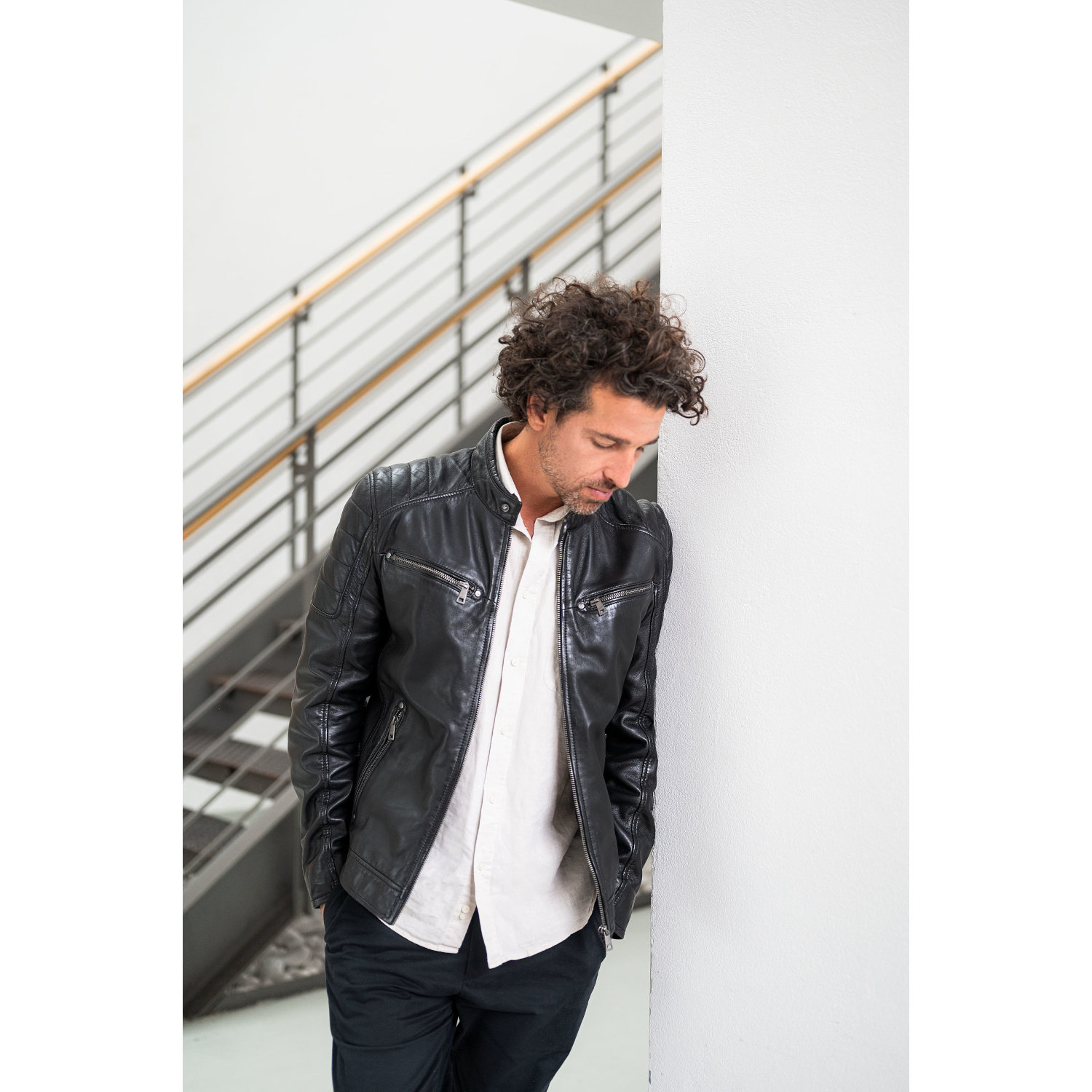 Męska skórzana kurtka Mauritius Czarna GBDerry – BLACK FRIDAY