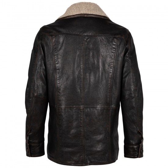 Męska skórzana kurtka Mauritius Antyczny brąz GMBero