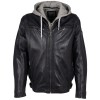 Męska skórzana kurtka Mauritius Czarno-granatowa GMBraeden - readytowear
