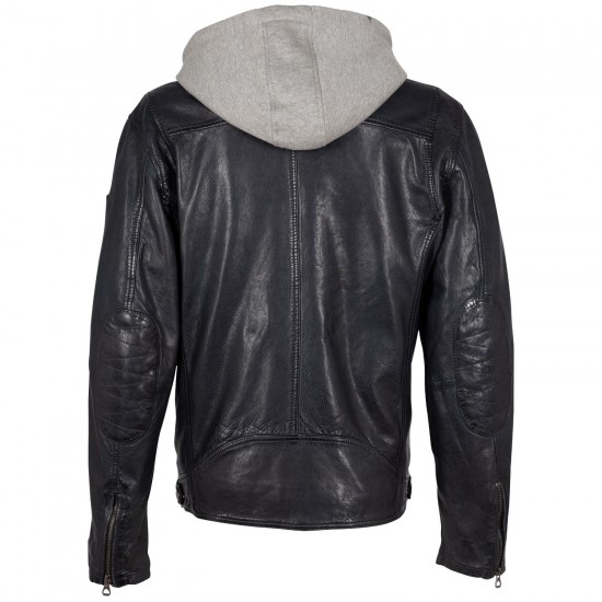 Męska skórzana kurtka Mauritius Czarno-granatowa GMBraeden