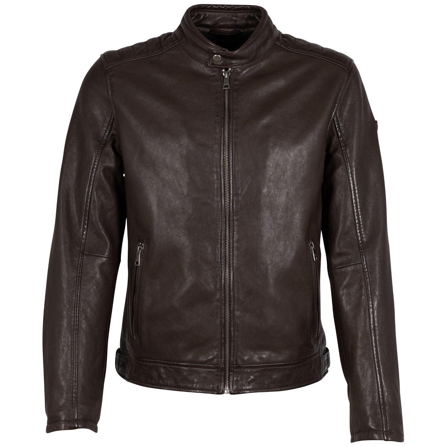 Męska skórzana kurtka Mauritius Ciemnobrązowa GMBrody – Kurtki skórzane