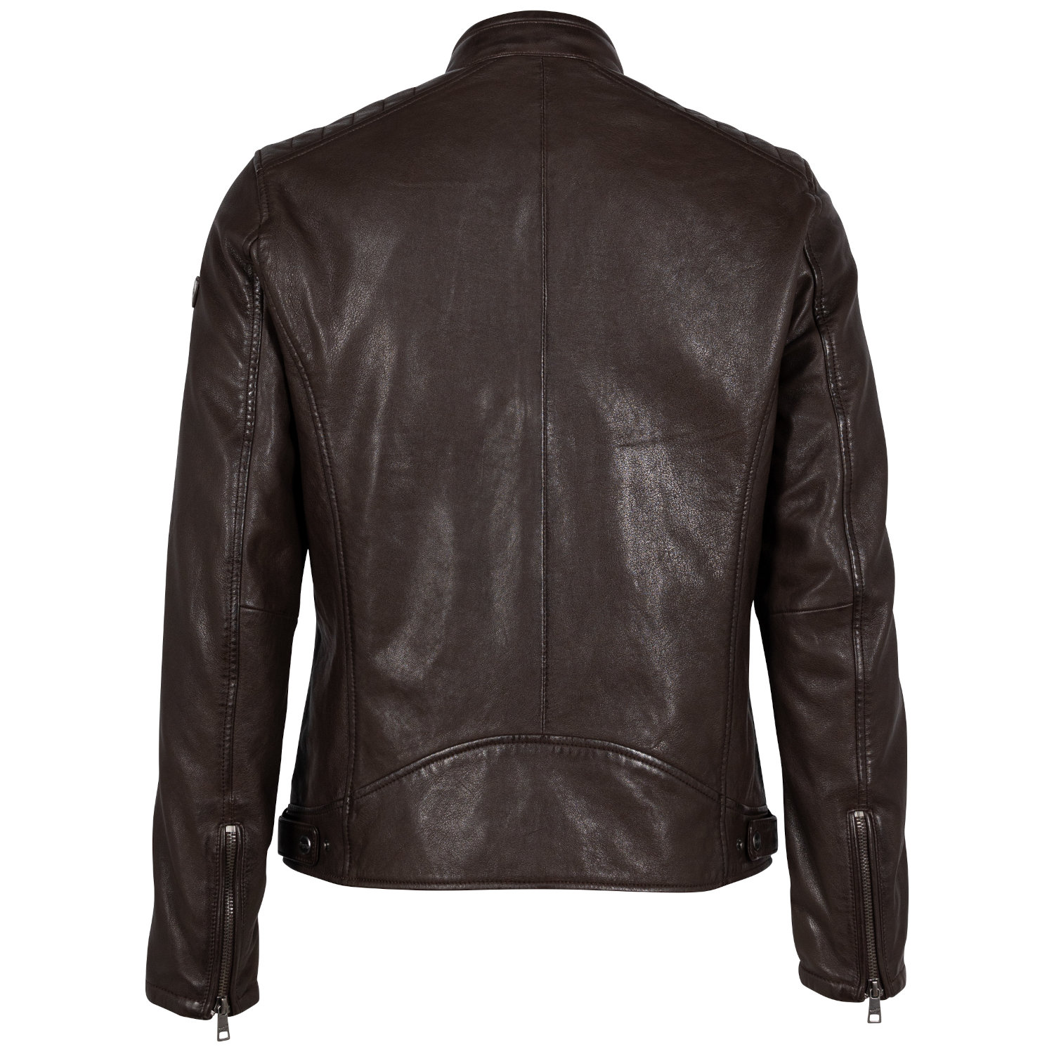 Męska skórzana kurtka Mauritius Ciemnobrązowa GMBrody – Kurtki skórzane