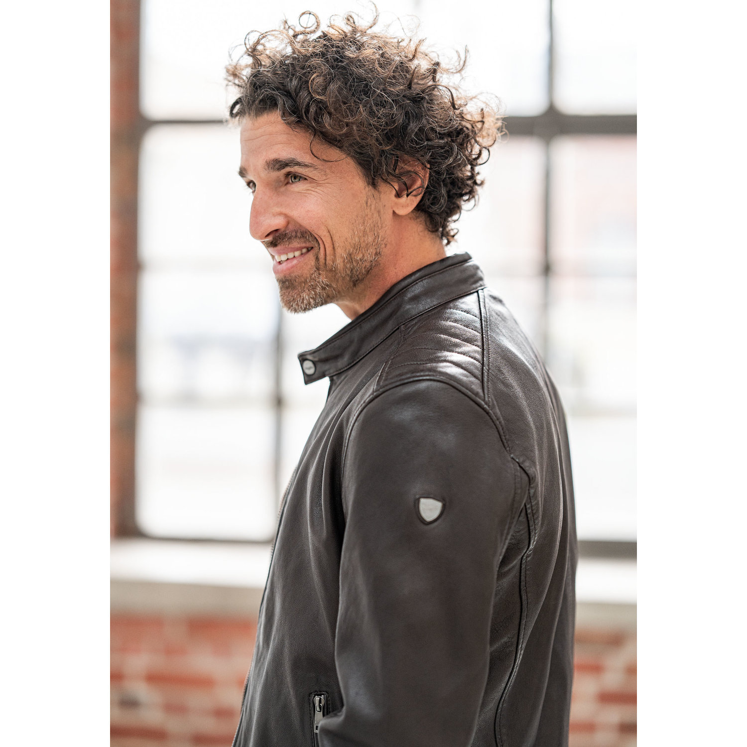 Męska skórzana kurtka Mauritius Ciemnobrązowa GMBrody – Kurtki skórzane