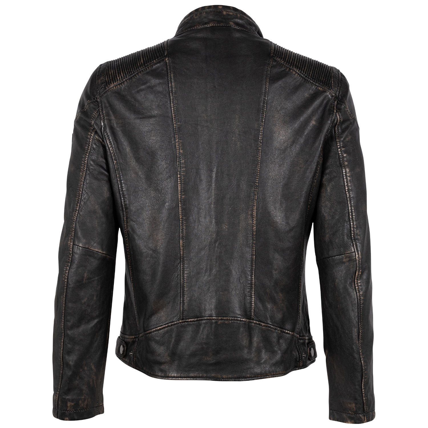 Męska skórzana kurtka Mauritius czarno-beżowa GMDerran 2 – BLACK FRIDAY