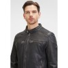 Męska skórzana kurtka Mauritius czarno-beżowa GMDerran 2 – BLACK FRIDAY