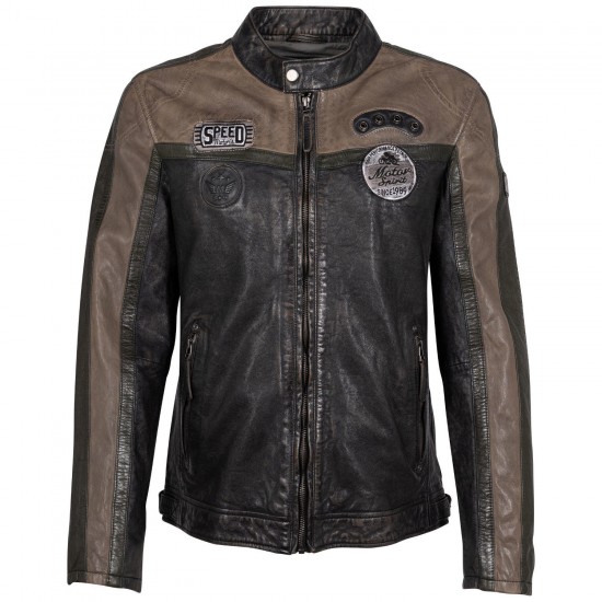 Męska skórzana kurtka Mauritius Czarna GMNigel 2