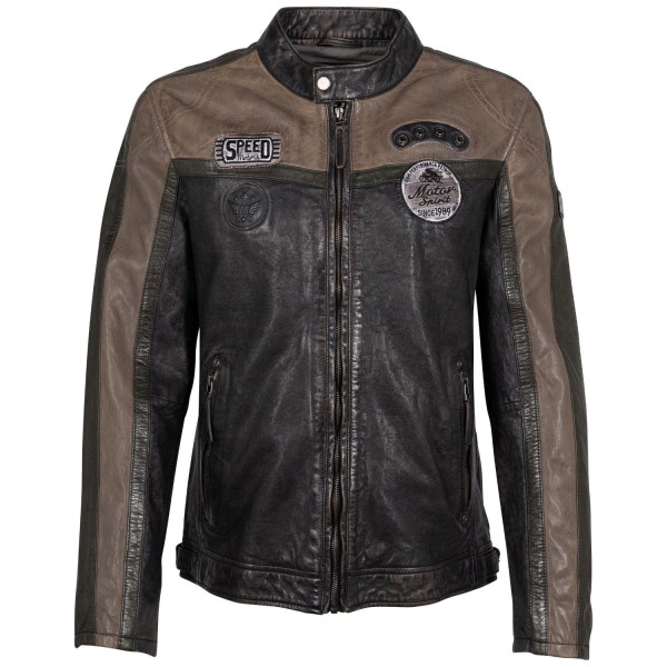 Męska skórzana kurtka Mauritius Czarna GMNigel 2