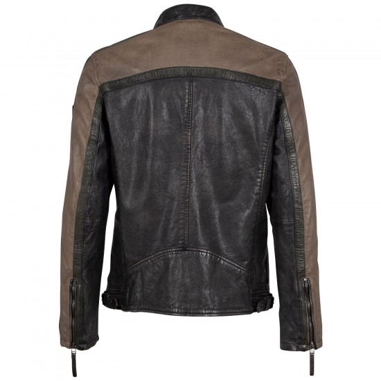 Męska skórzana kurtka Mauritius Czarna GMNigel 2