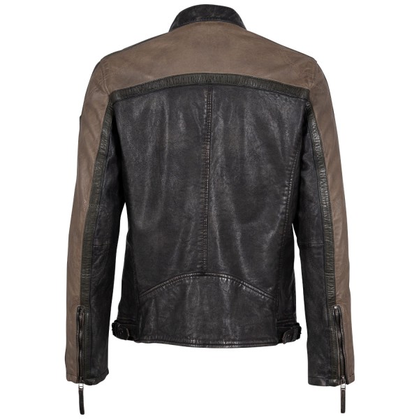 Męska skórzana kurtka Mauritius Czarna GMNigel 2