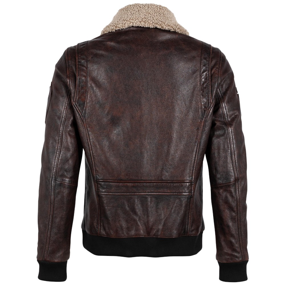 Męska skórzana kurtka Mauritius brązowa GMStarpilot - readytowear