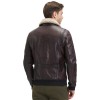 Męska skórzana kurtka Mauritius brązowa GMStarpilot – stoc