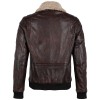 Męska skórzana kurtka Mauritius brązowa GMStarpilot – stoc
