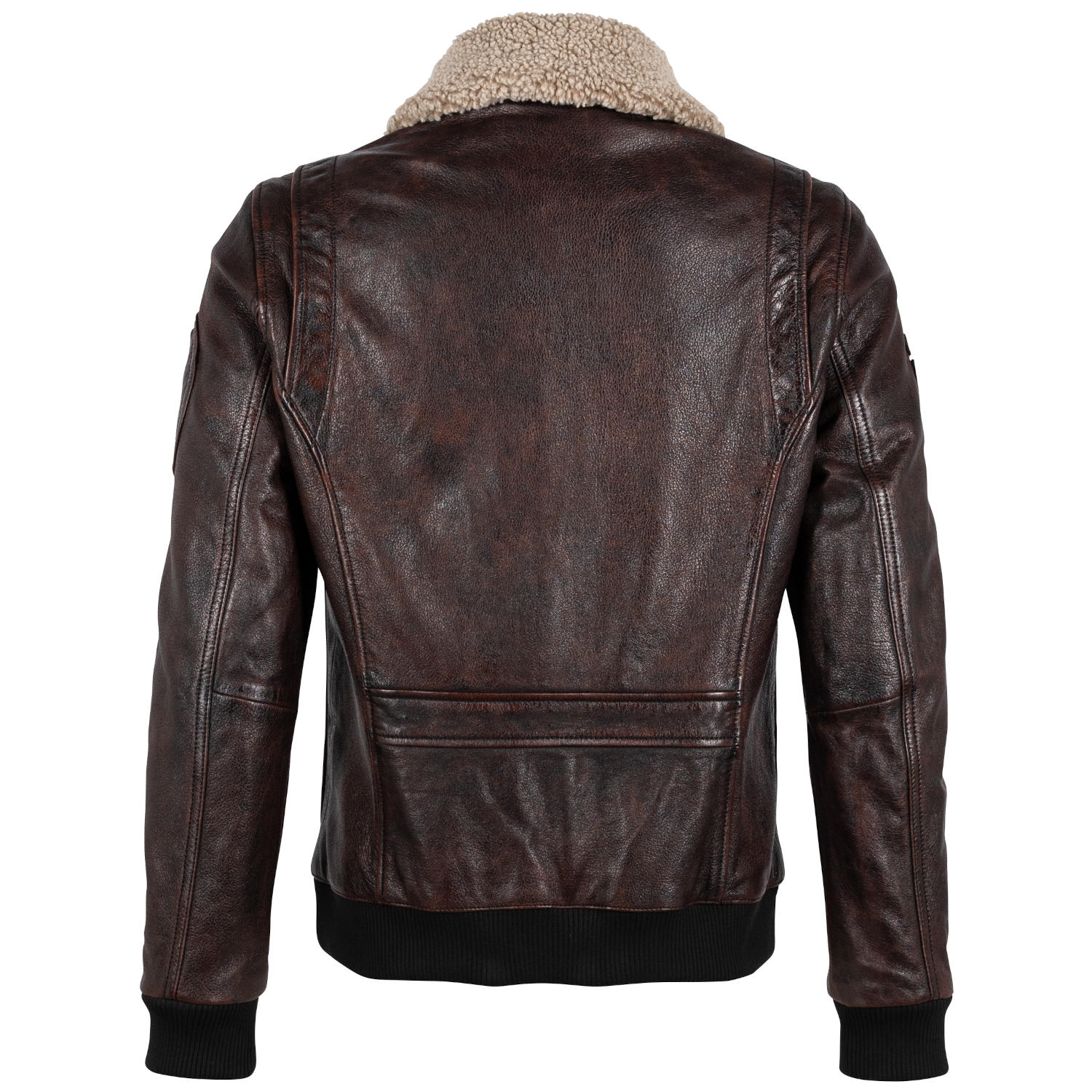 Męska skórzana kurtka Mauritius brązowa GMStarpilot – stoc